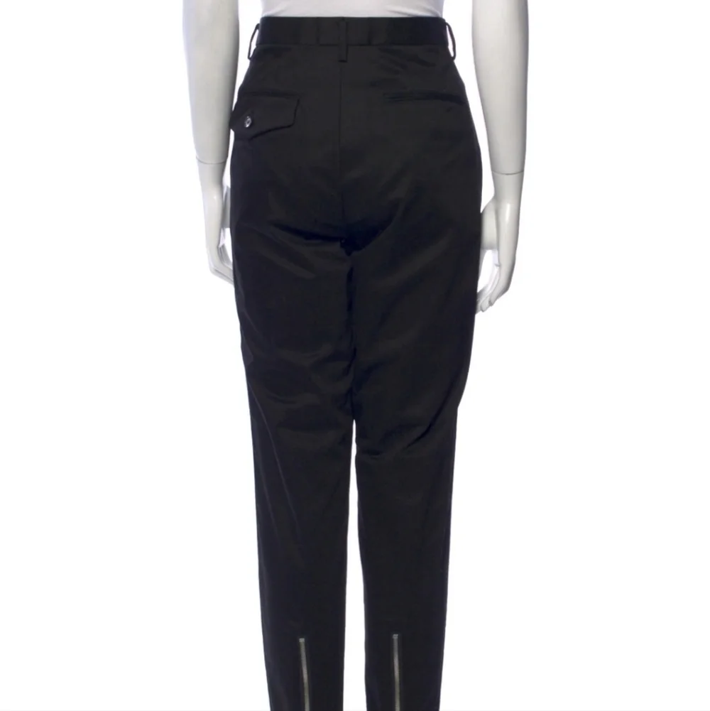 New COMME DES GARÇONS NOIR KEI NINOMIYA Skinny Leg Zippper Black Pants NWT Large